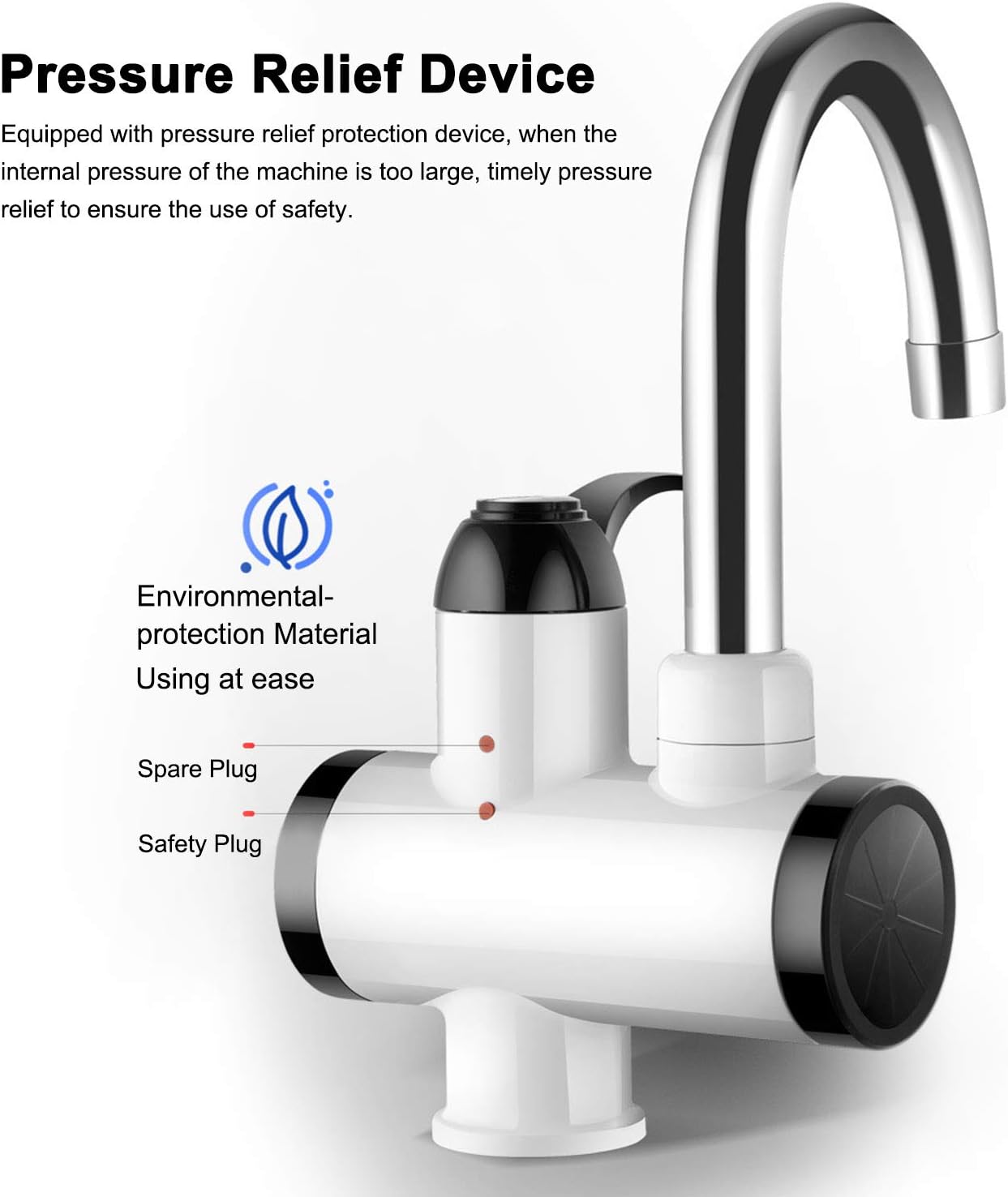Instant Electric Heating Water Faucet – 3-Second Hot Water (Digital Display & Shock-Proof)