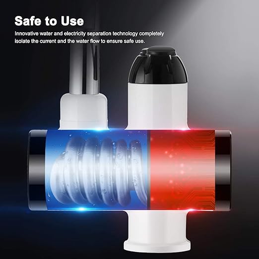 Instant Electric Heating Water Faucet – 3-Second Hot Water (Digital Display & Shock-Proof)