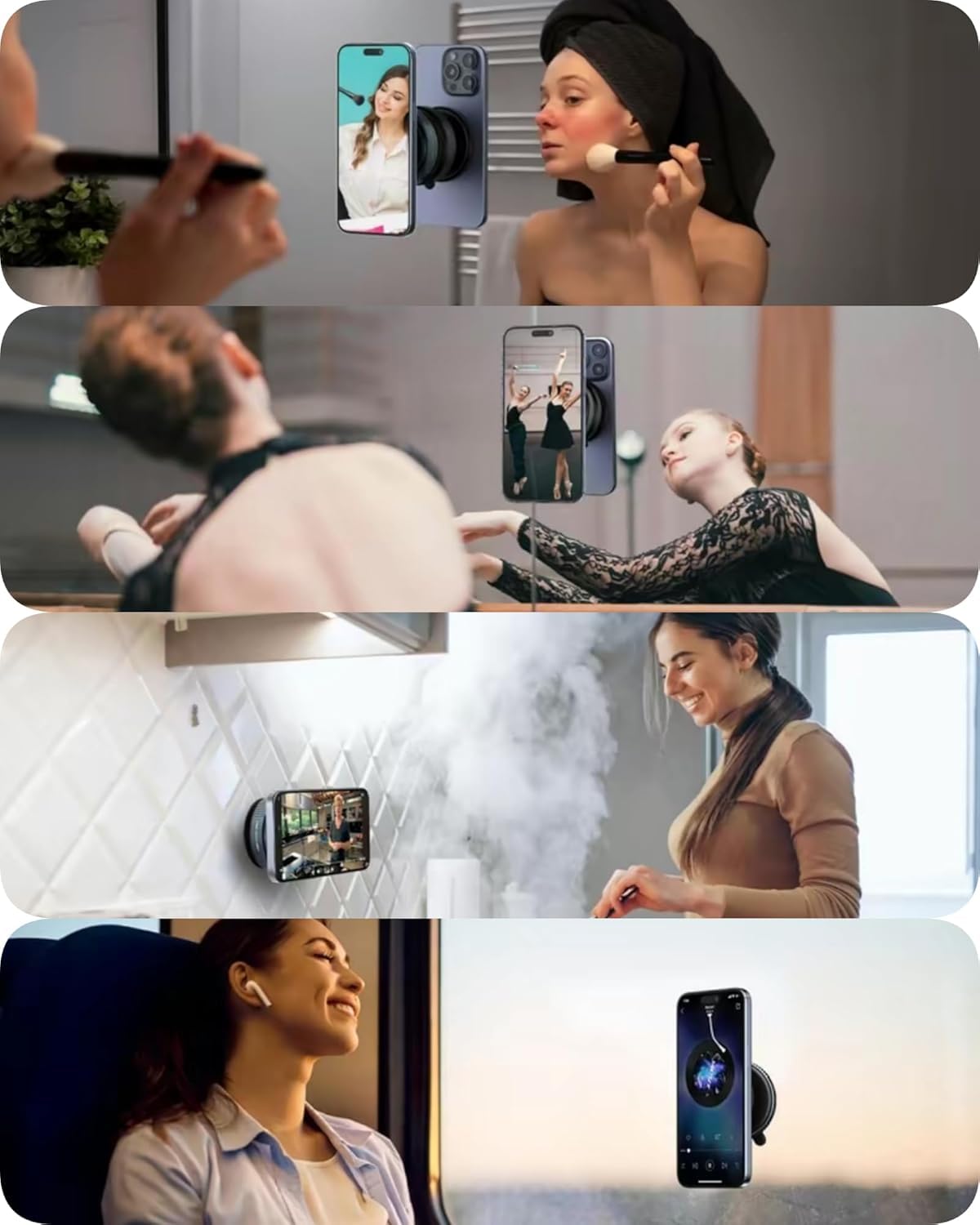 Vaccum Magnetic Car Phone Holder - Dashboard Mount (Anti-Fall)