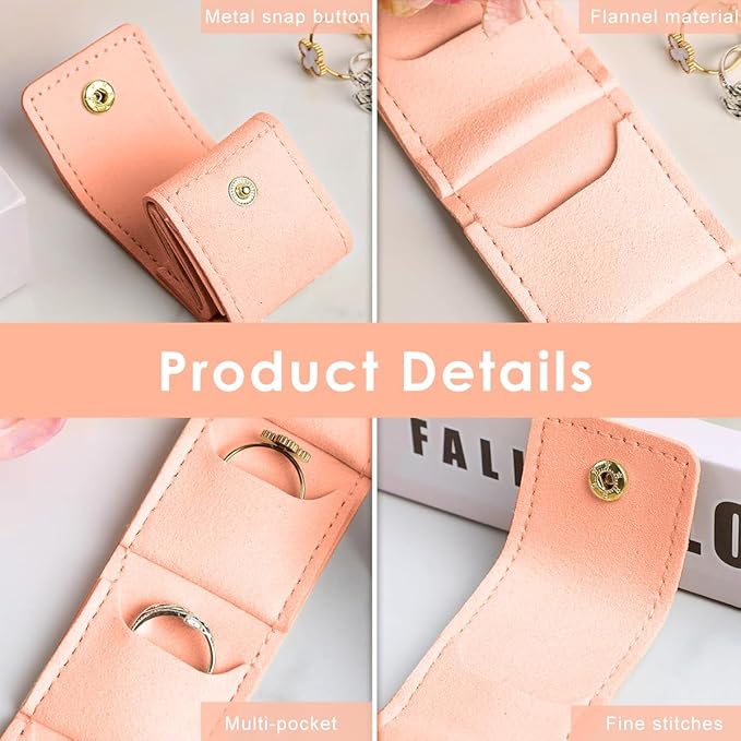 Foldable PU Leather Jewelry Storage Bag White