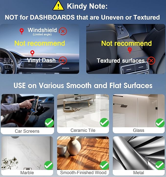 Vaccum Magnetic Car Phone Holder - Dashboard Mount (Anti-Fall)