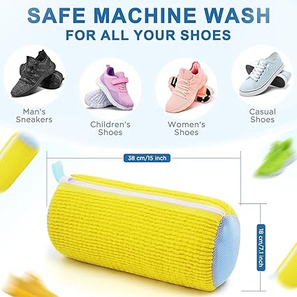 Premium Shoe Washing Bag for Washing Machine - with Deep Clean Fluffy Fibers
