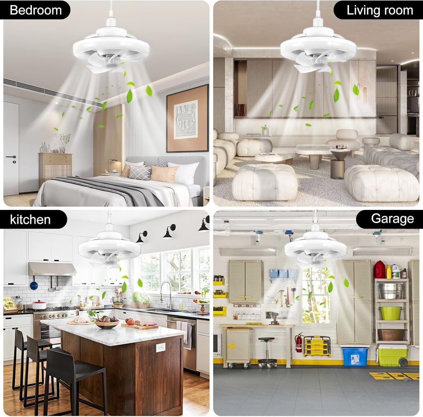 LED Ceiling Fan Light | Acrylic Ceiling Fan with Lights and Remote | 360 Rotation Ceiling Fan | Ventilateur LED Fan Light | 3 Speeds, 3 Colors LED Low Profile Fan | Oscillating Fan  With Remote , Timer & Adjustable Brightness
