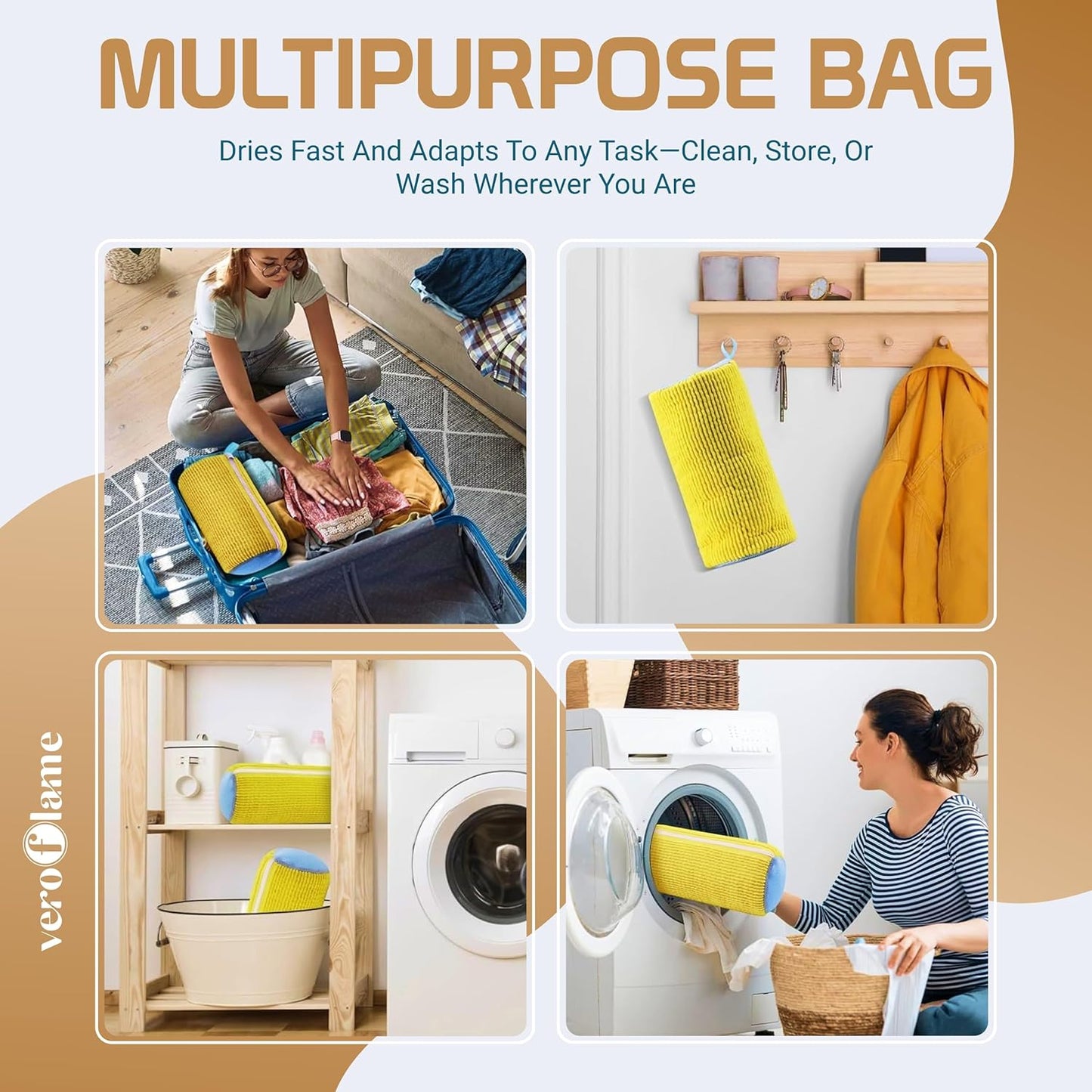 Premium Shoe Washing Bag for Washing Machine - with Deep Clean Fluffy Fibers