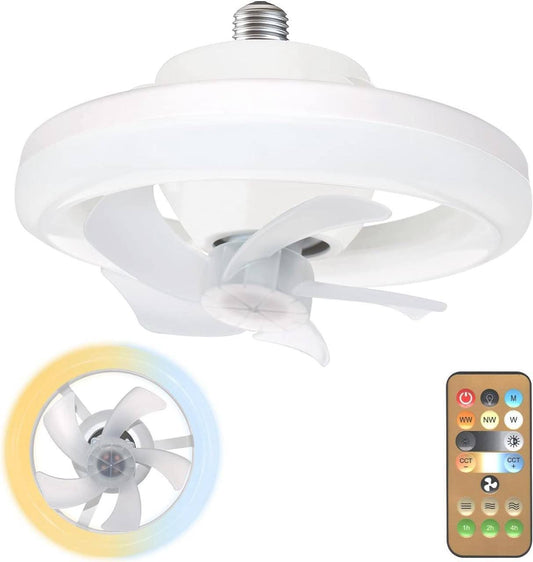 LED Ceiling Fan Light | Acrylic Ceiling Fan with Lights and Remote | 360 Rotation Ceiling Fan | Ventilateur LED Fan Light | 3 Speeds, 3 Colors LED Low Profile Fan | Oscillating Fan  With Remote , Timer & Adjustable Brightness