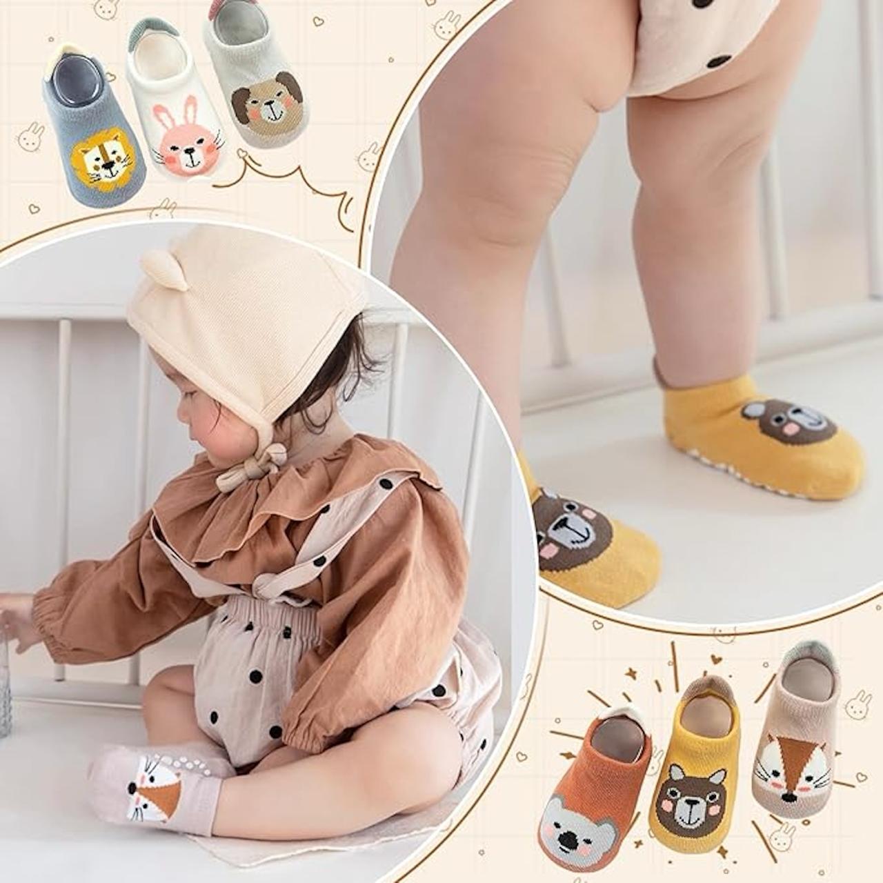 Baby Anti Slip Socks Set – Cute Cotton Cartoon Non-Skid Socks for Kids & Infants [Pack of 5]